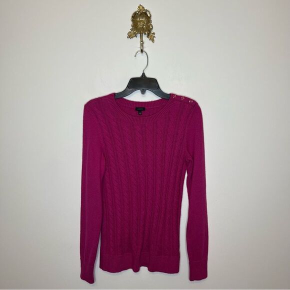 Talbots Soft Cable Knit Crewneck Sweater S - Picture 1 of 6